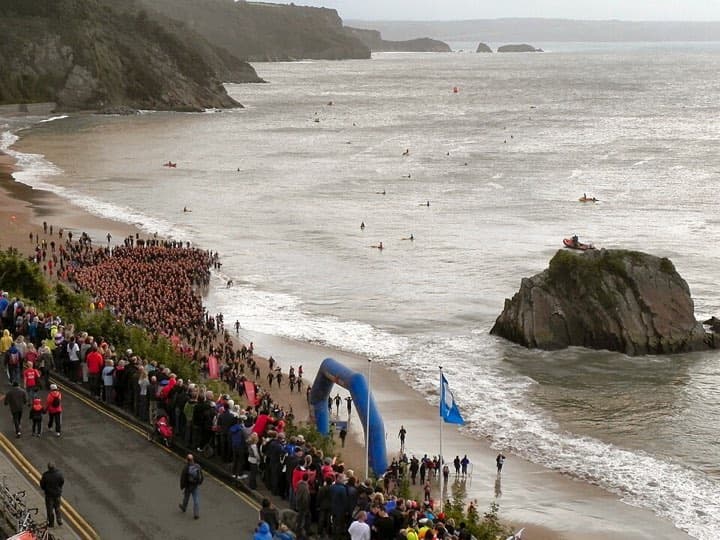 IRONMAN Wales: swim start, north beach