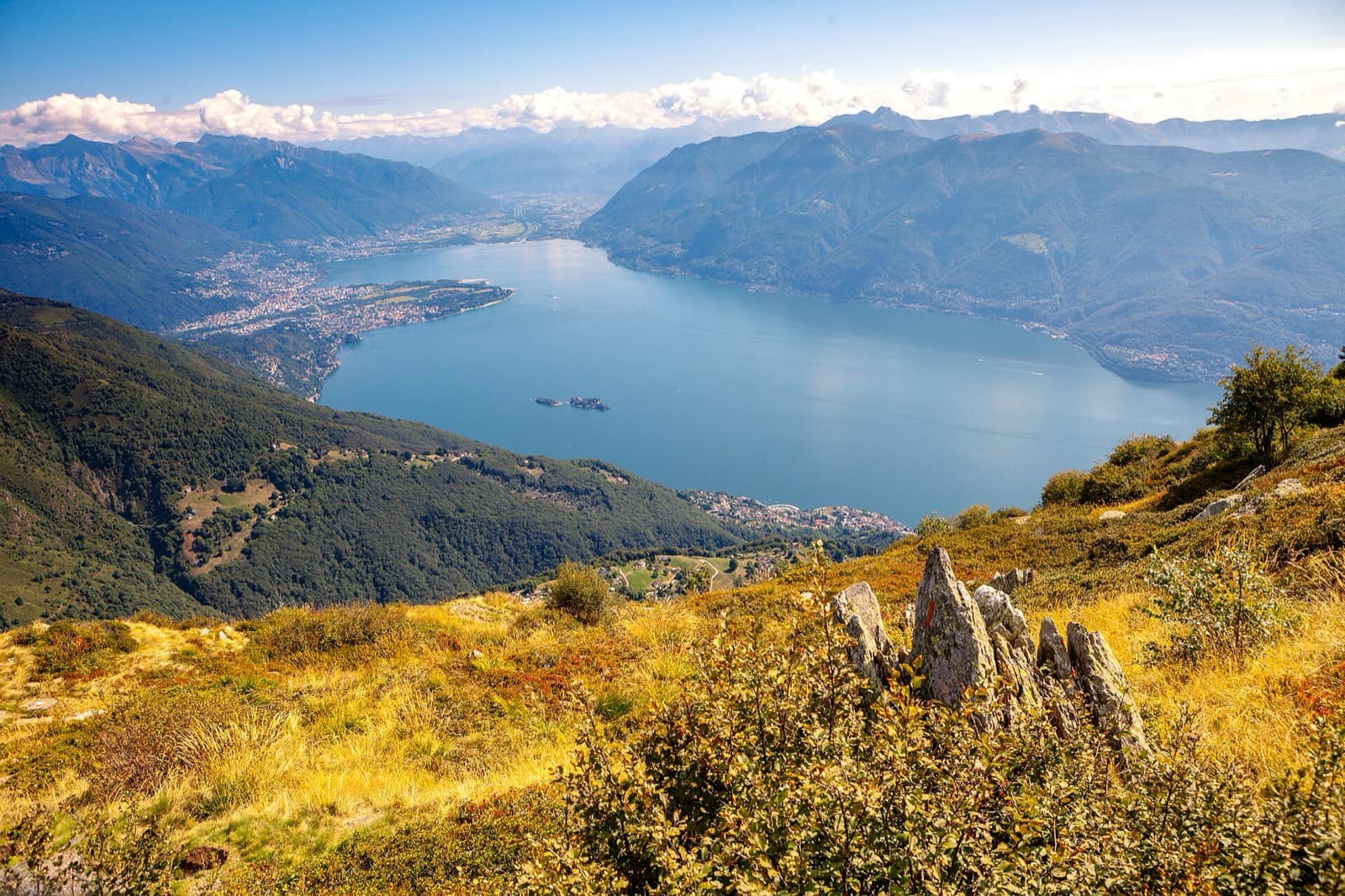 Swissman Xtreme Triathlon: swim start area: brissago islands, lago maggiore