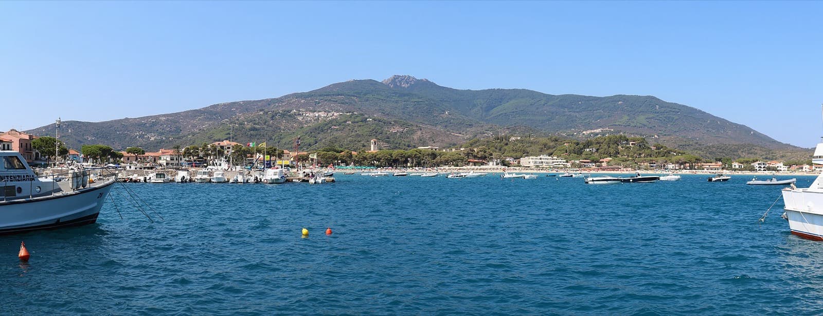 Elbaman73 (Elba Island half): marina di campo bay, swim venue