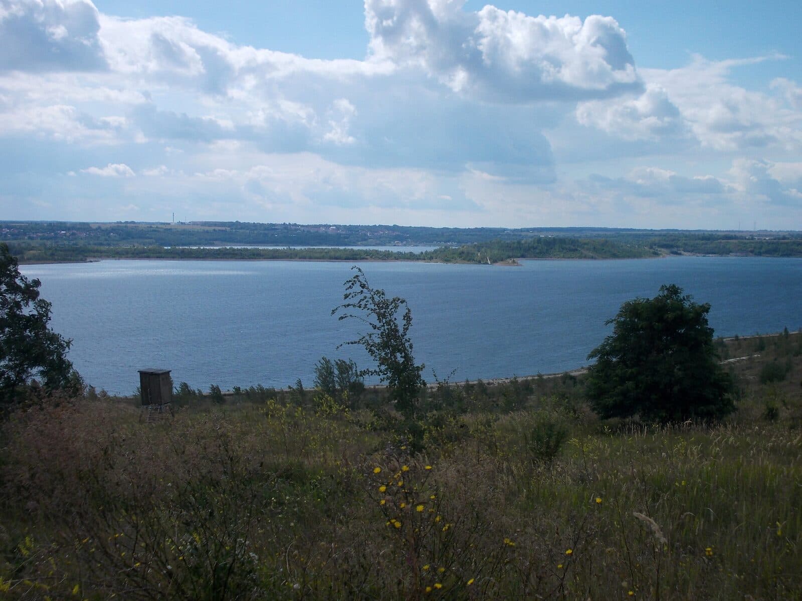 20. Geiseltal-Hasse-See-Triathlon: geiseltalsee, the flooded former lignite mining district where the hasse see triathlon is held
