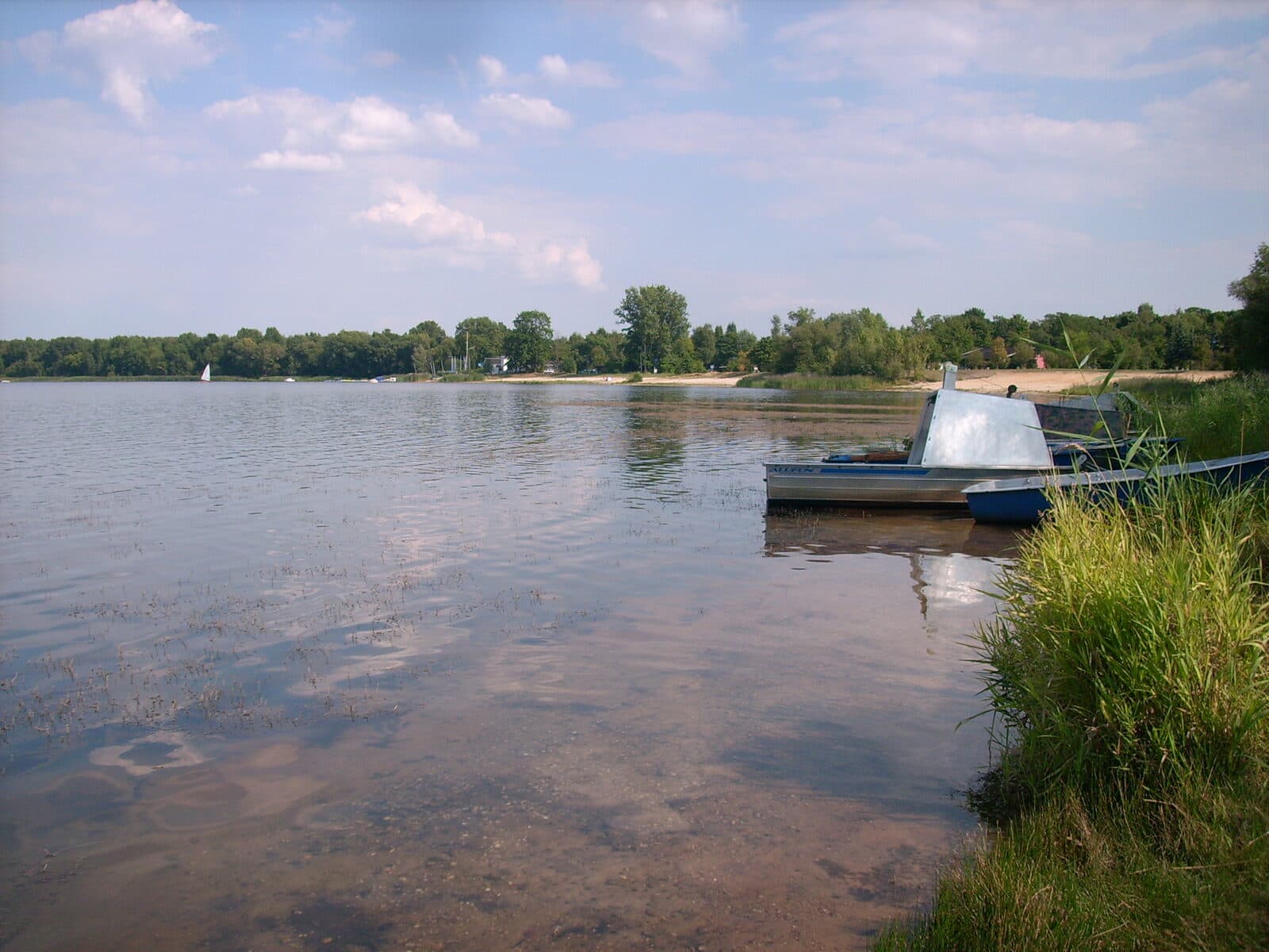 38. Sparkassen KnappenMan Triathon: knappensee at groß särchen near lohsa, the lake setting for the knappenman triathlon