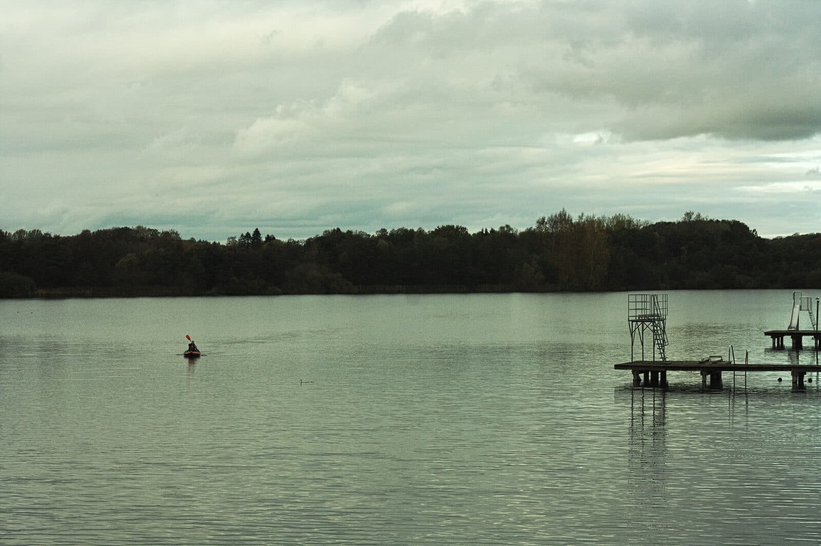 Rosenstadt-Triathlon: the großer eutiner see at eutin, the lake beside the town where the rosenstadt-triathlon is held