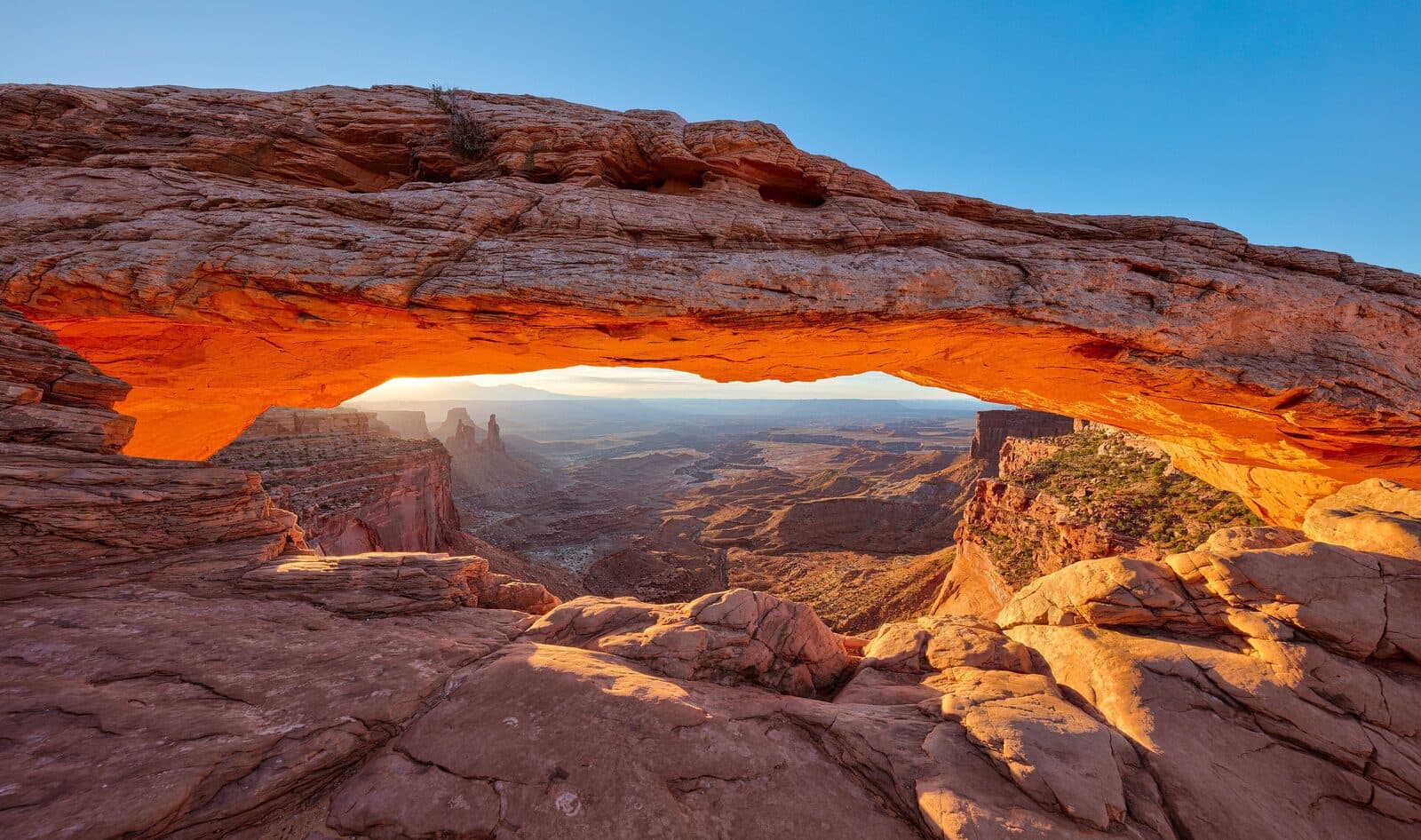 Arches Ultra: mesa arch at sunrise, canyonlands national park, utah — destination scenery near moab; not a photo of this event.
