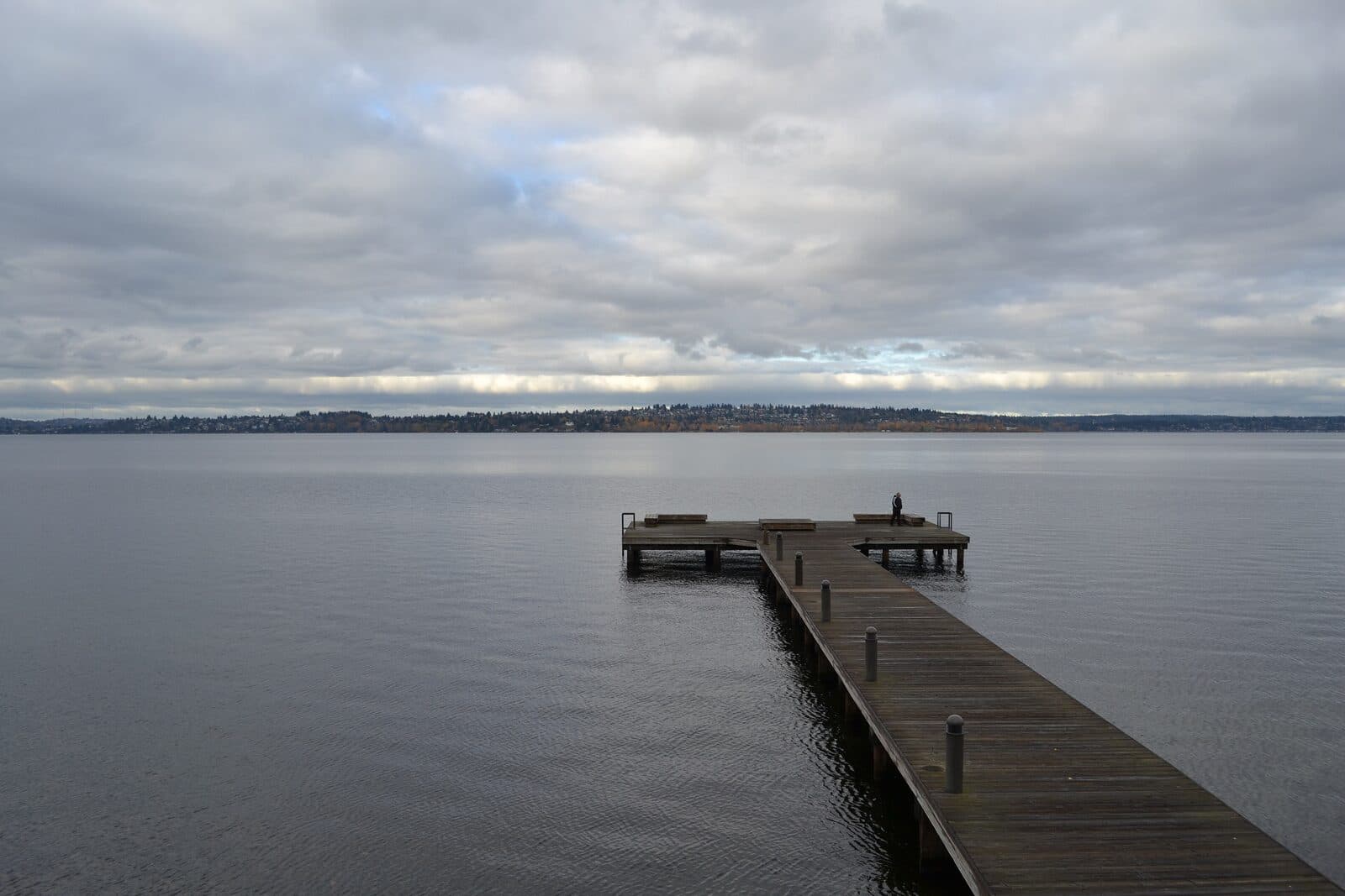 Kirkland Half Marathon & 5K: david brink park pier on lake washington, kirkland