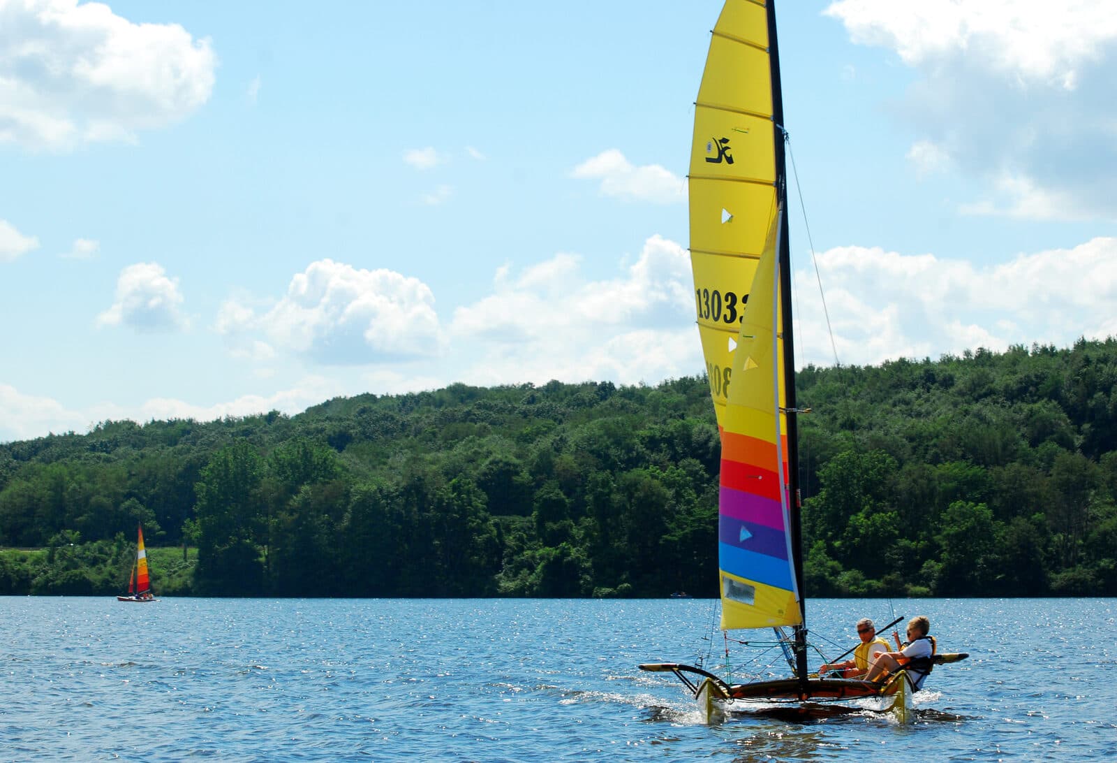 The Mighty Moraine Fall Multi-Sport Festival: lake arthur sailing at moraine state park, pennsylvania