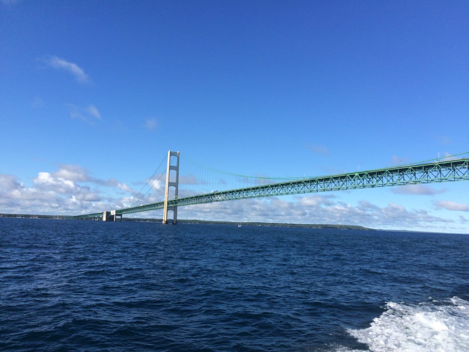 Race the Straits of Mackinac: mackinac bridge across the straits of mackinac, michigan