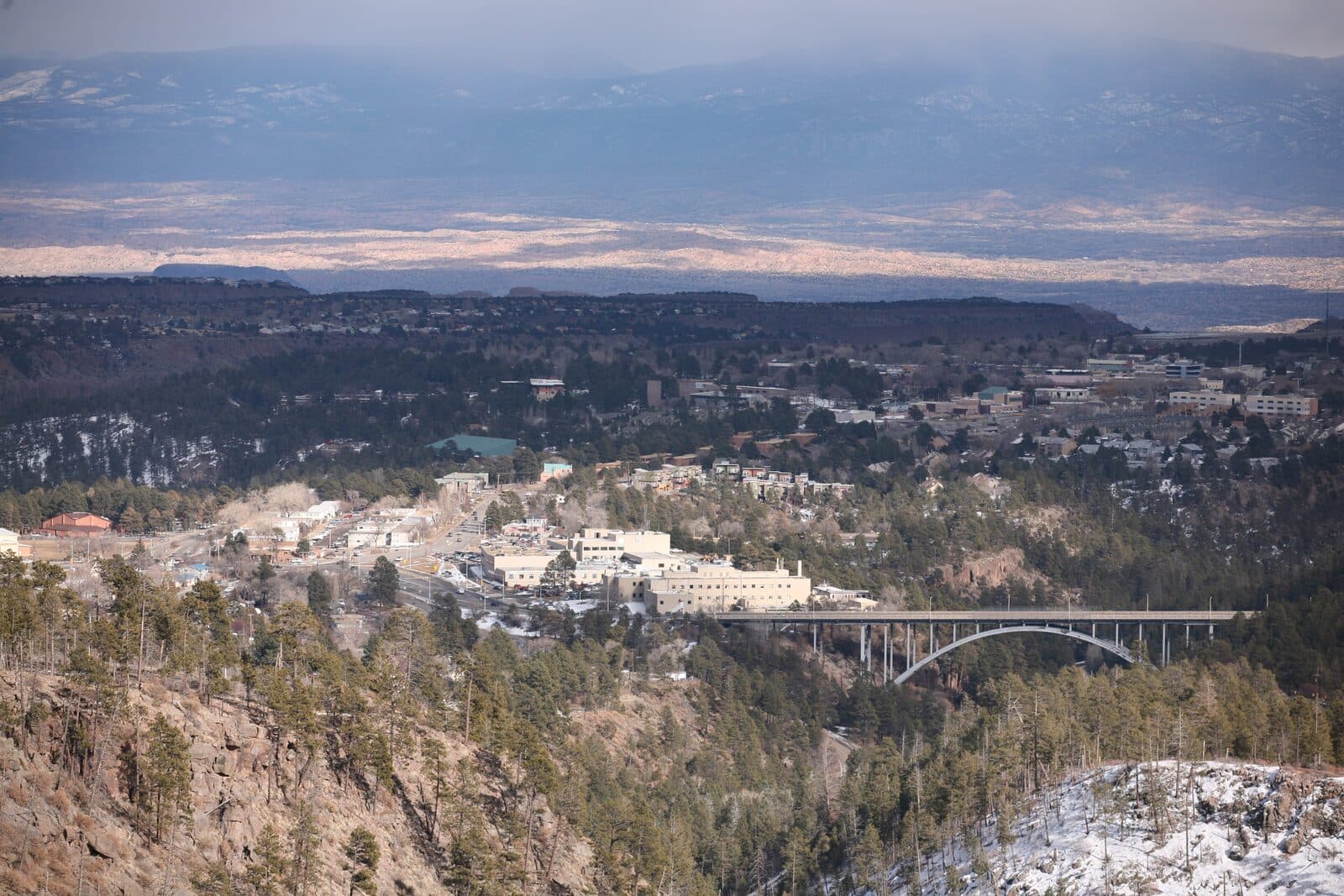 Lost Almost Triathlon: view over los alamos, new mexico