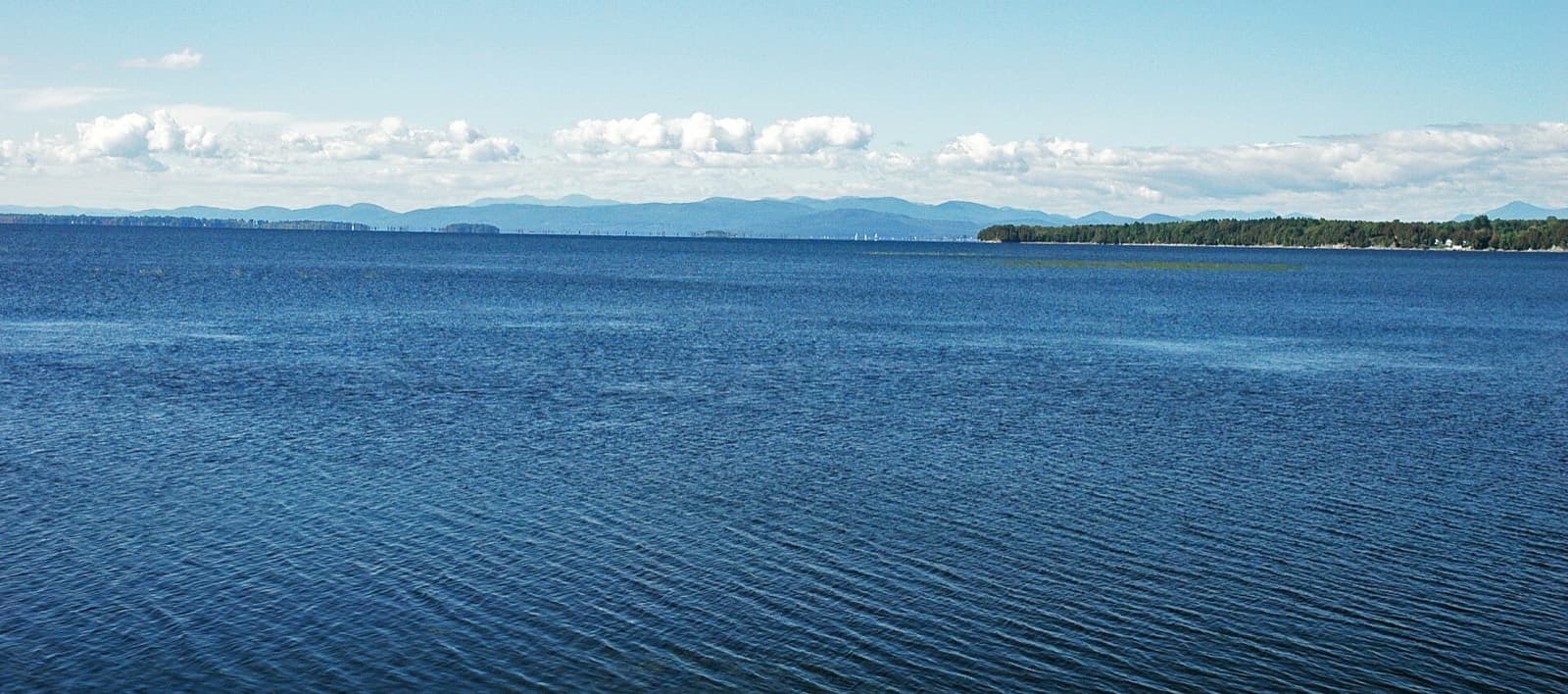 Champlain Islands Marathon & Half Marathon: lake champlain looking toward the adirondacks