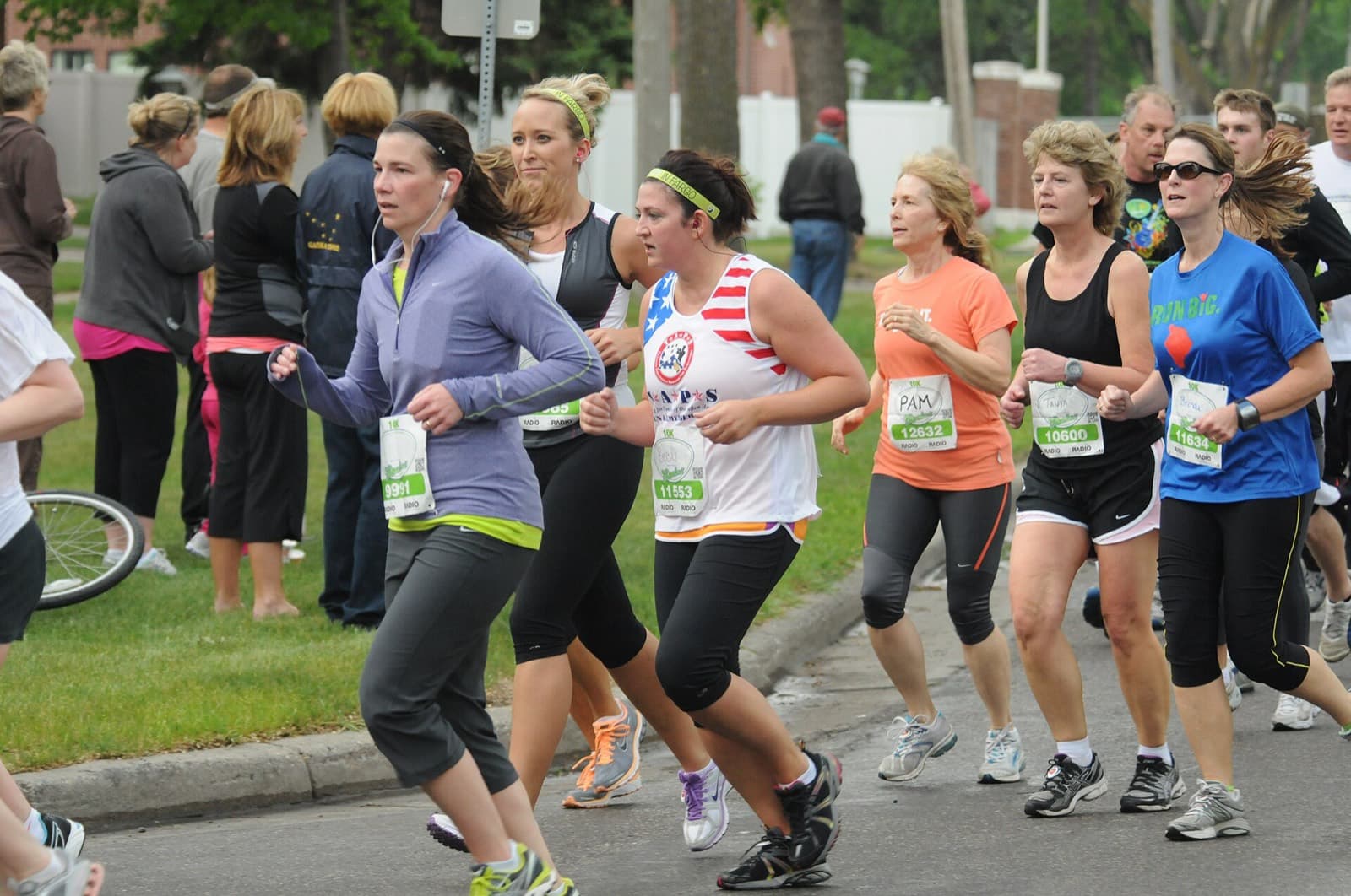 Fargo Marathon: runners on a fargo marathon course, 2012