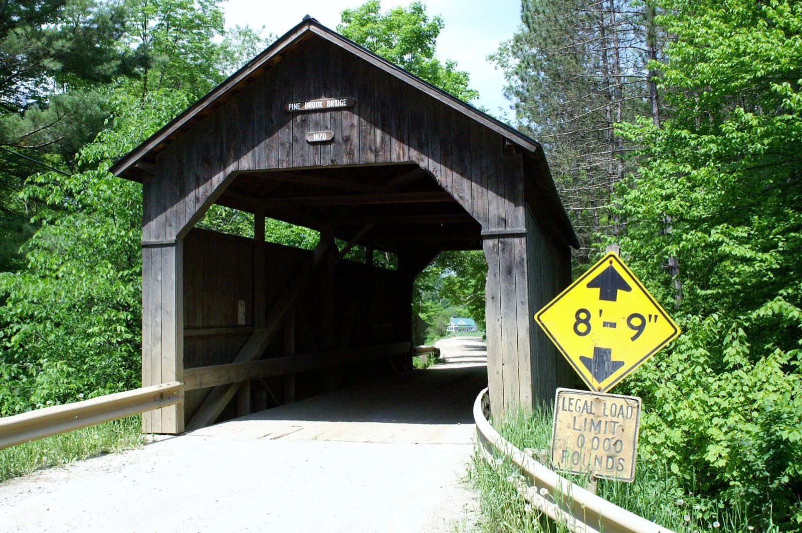 Mad Marathon: pine brook covered bridge, which the course passes