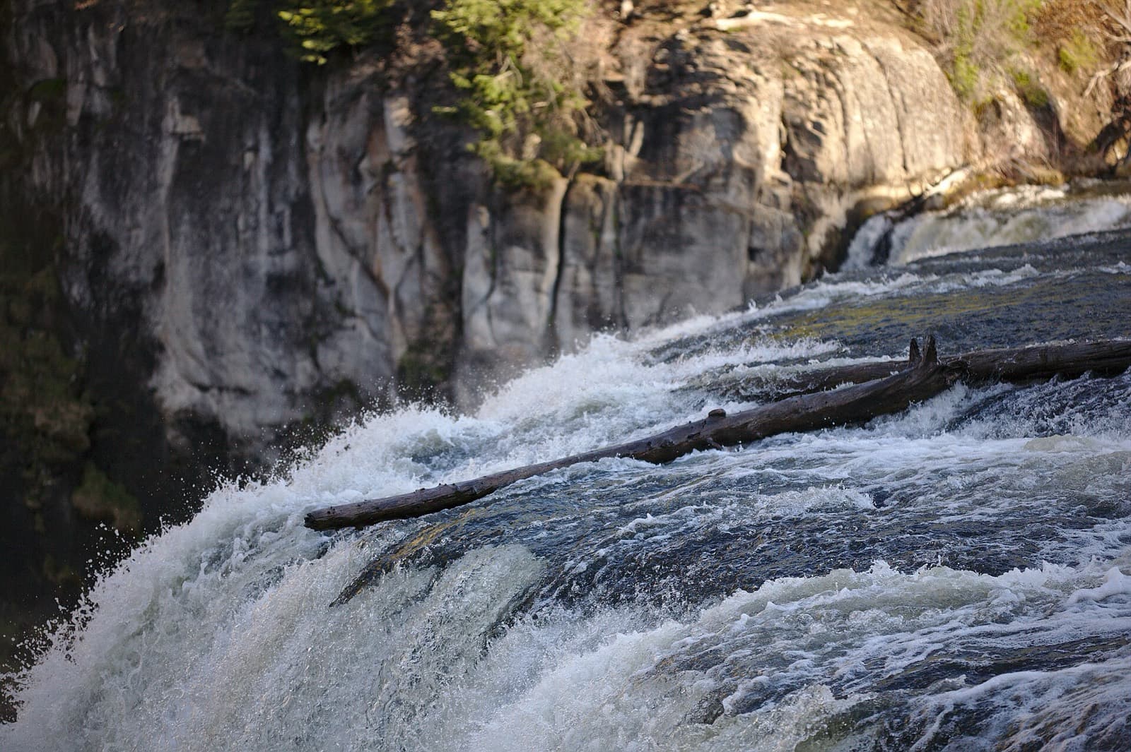 Mesa Falls Marathon: upper mesa falls near warm river, passed early on the course