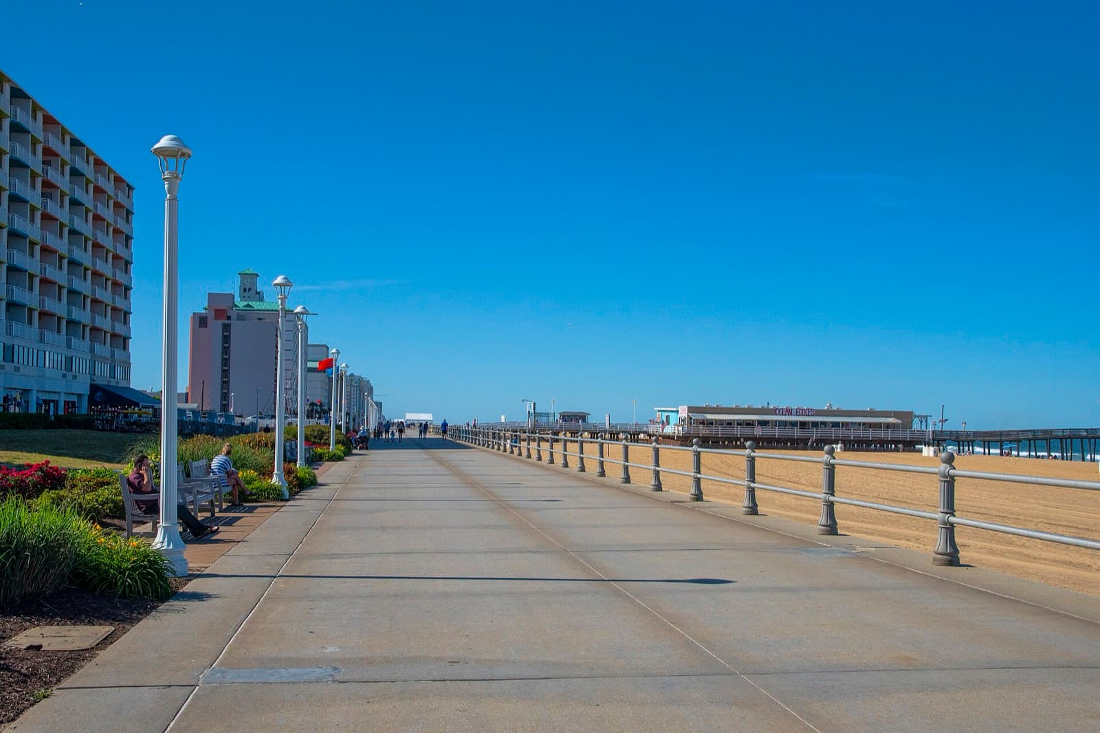 Yuengling Shamrock Marathon: virginia beach boardwalk, where the race finishes, beside the beach and fishing pier