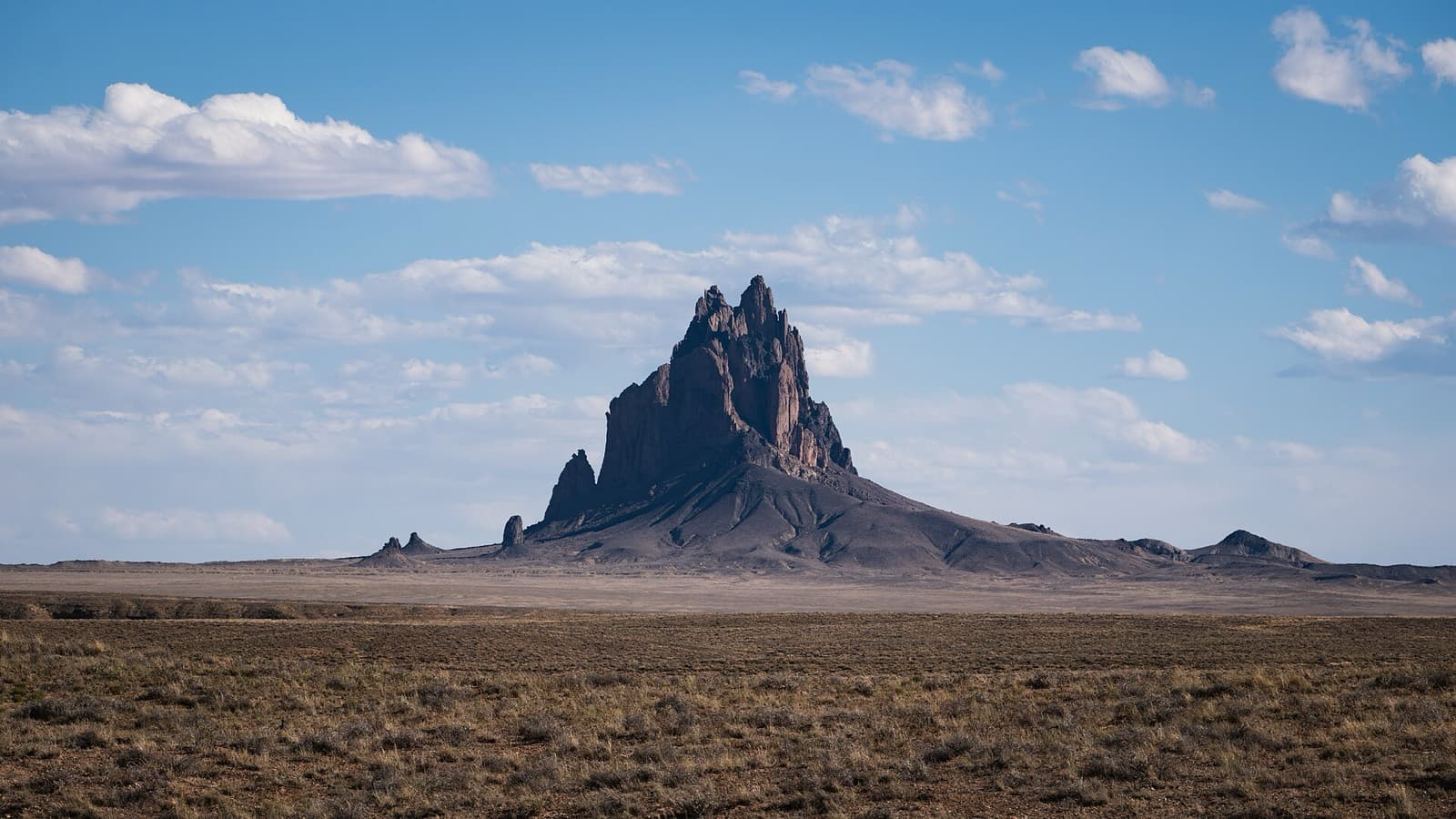Shiprock Marathon: shiprock pinnacle rising above the high desert plain