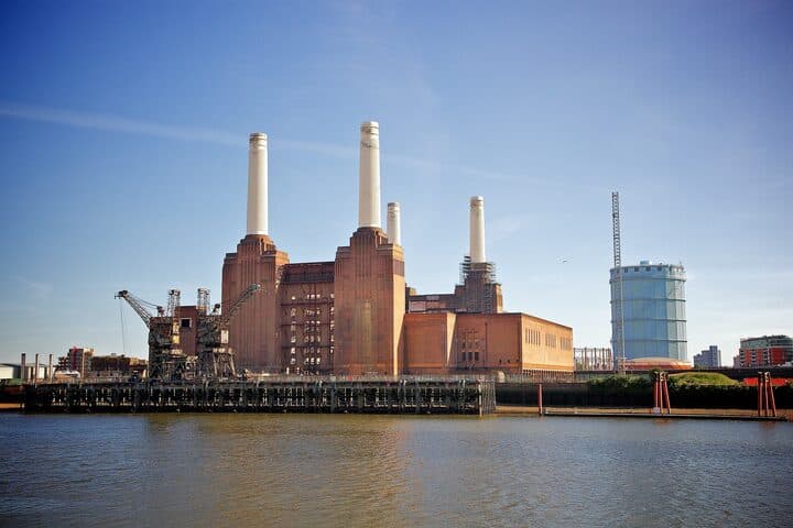 Battersea Power Station across the Thames
