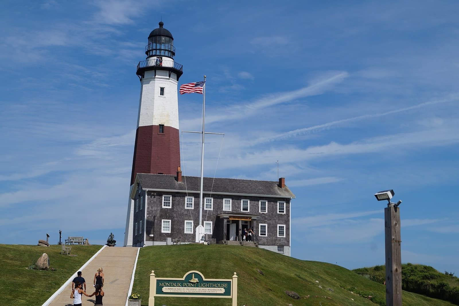 MightyMan Montauk Olympic & Sprint Triathlon: montauk point lighthouse, passed on the olympic bike
