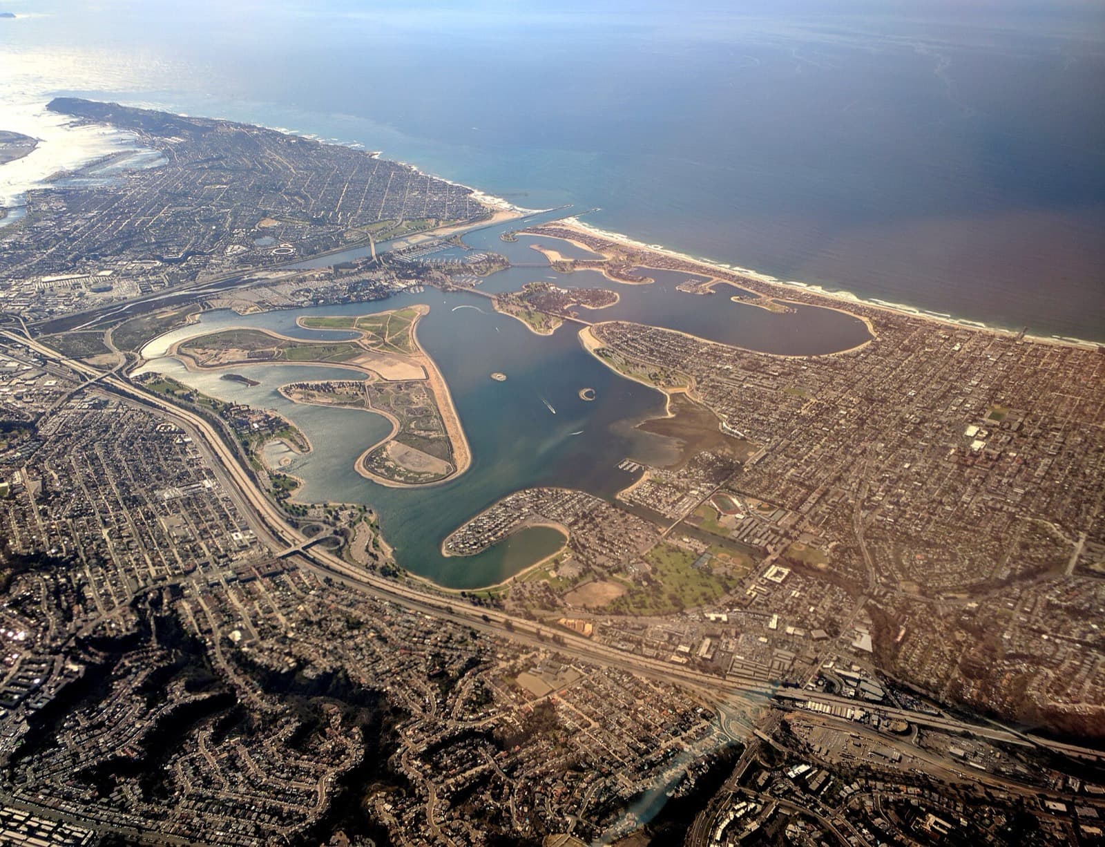 XTERRA Wetsuits Mission Bay Triathlon: aerial view of mission bay park