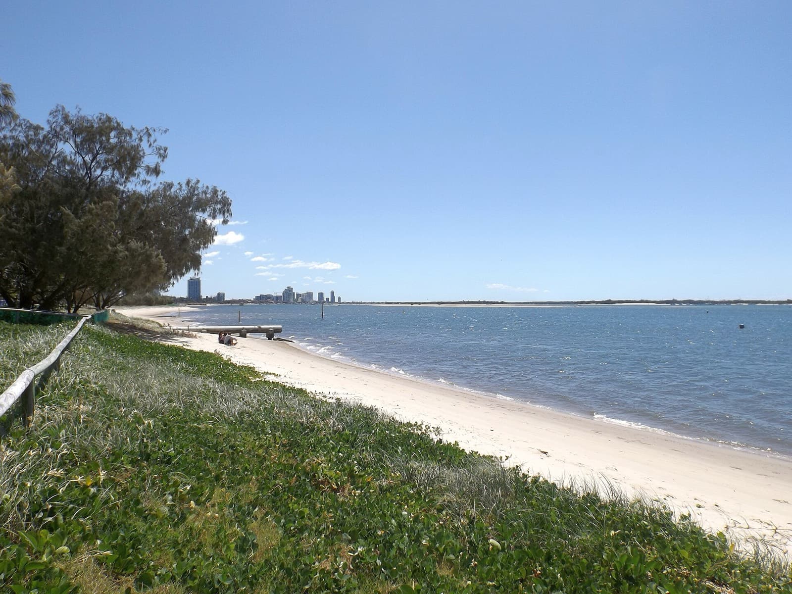 Pho3nix Gold Coast Triathlon (Luke Harrop Memorial): broadwater foreshore beach at southport, next to mitchell park