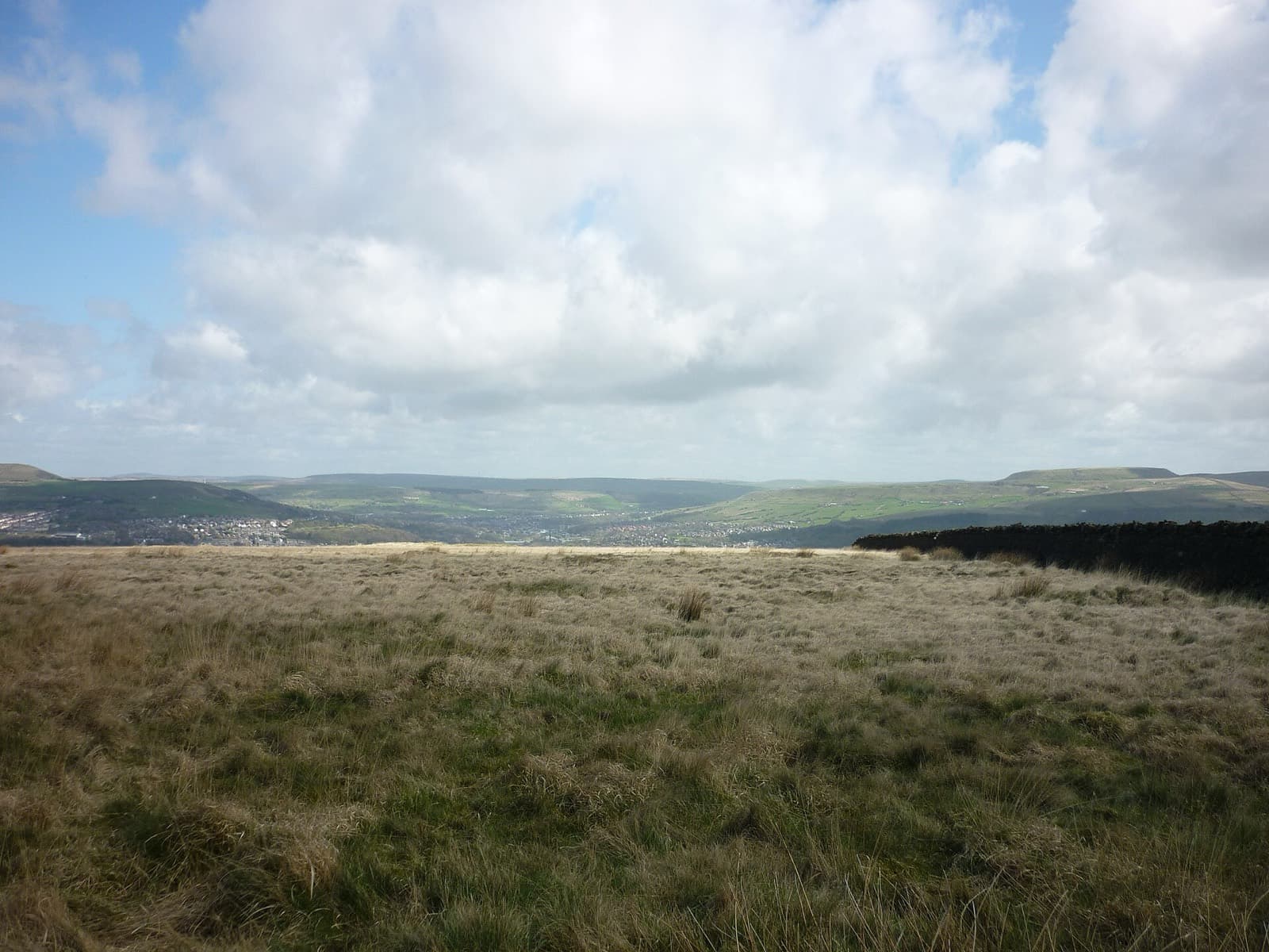 Rossendale Triathlon: rossendale valley from the hills above rawtenstall