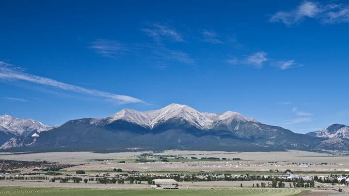 Mount Princeton and the Arkansas Valley near High Lonesome’s start and finish.