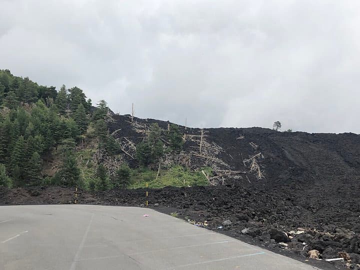 Water Fire Triathlon Extreme Etna: finish area - lava at piano provenzana