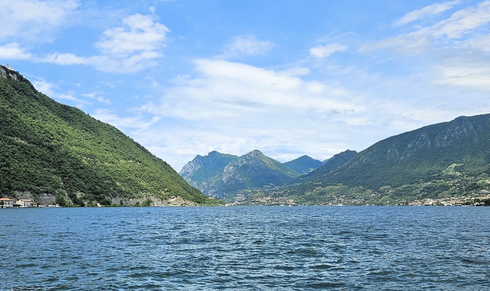 AlpsMan Ponte di Legno by The Stone (formerly The Stone Xtrem / StoneBrixiaMan): lake iseo from sulzano (swim venue)