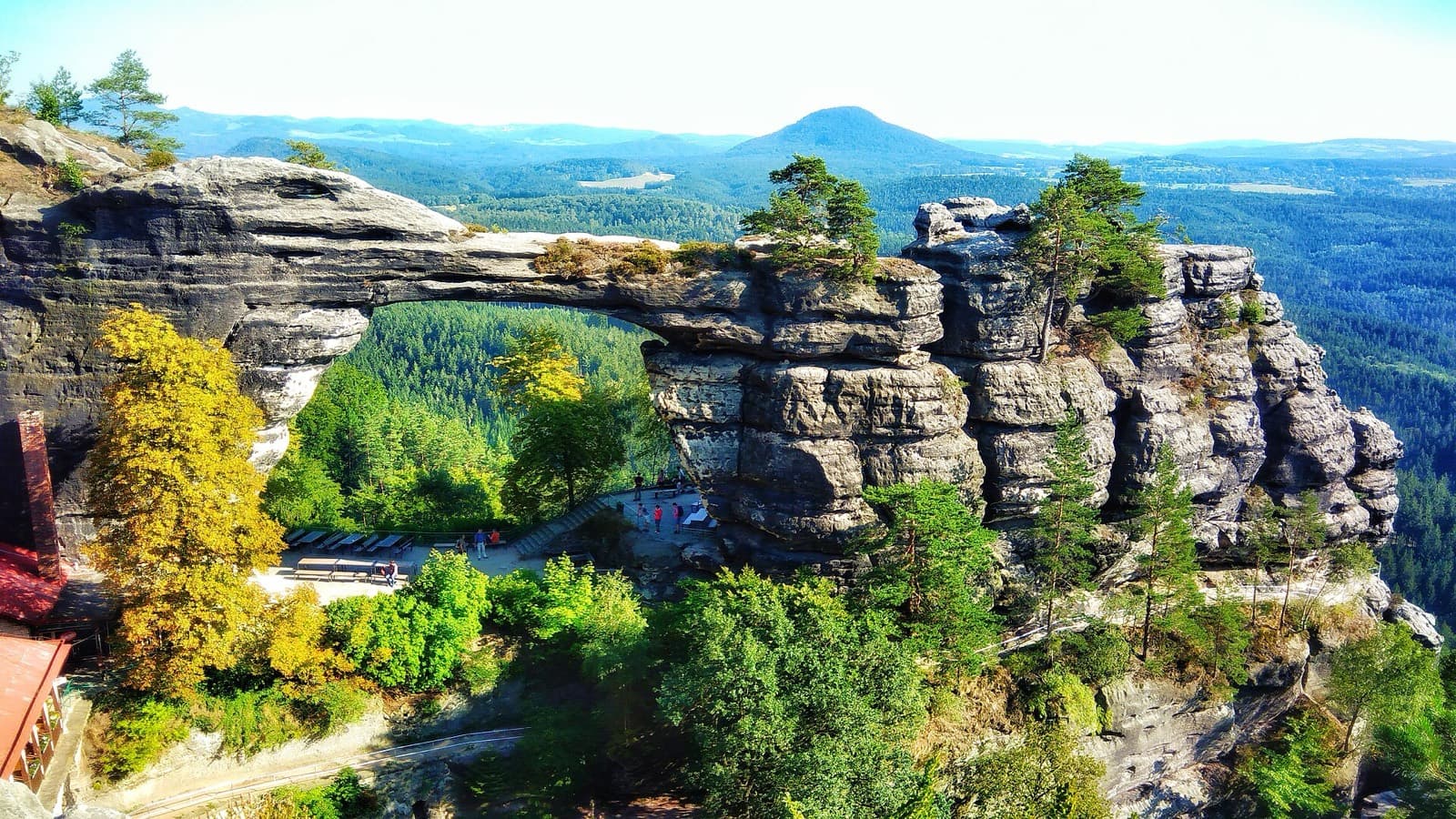 Winterman Czech Xtreme Triathlon (Full): pravcicka brana sandstone arch, bohemian switzerland (bike course)