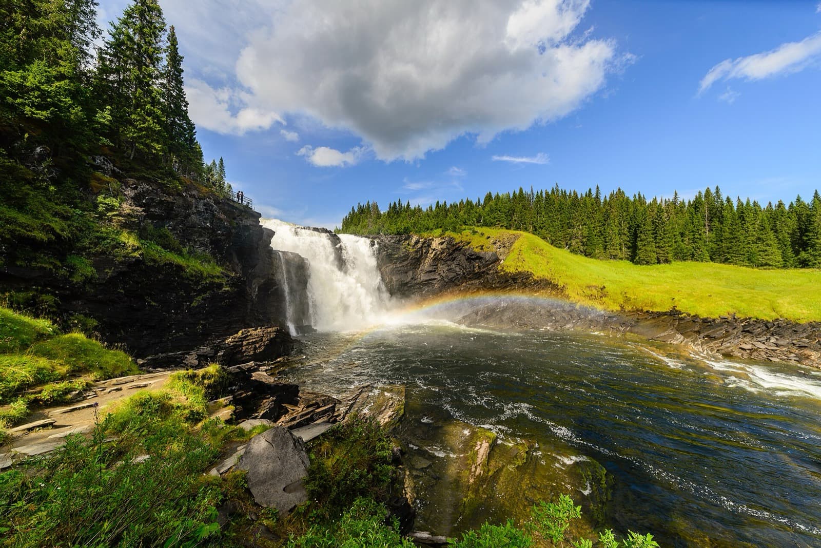 Swedeman Xtreme Triathlon: tännforsen waterfall (sweden's largest; swim finish feature per organiser)