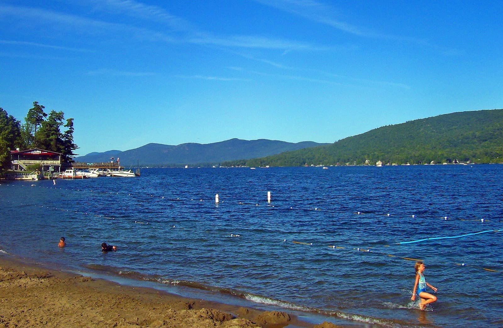 Big George Half (Lake George Triathlon Festival): lake george from the village beach near the swim start