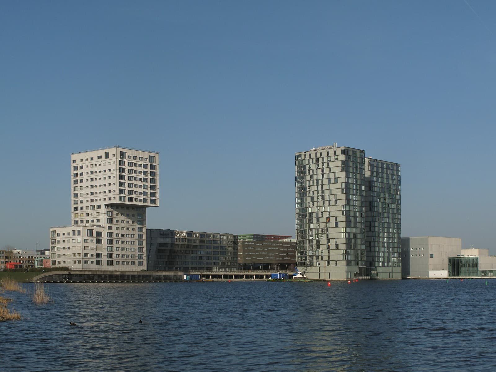 Challenge Almere-Amsterdam (Middle Distance): weerwater lake and almere skyline (swim venue)