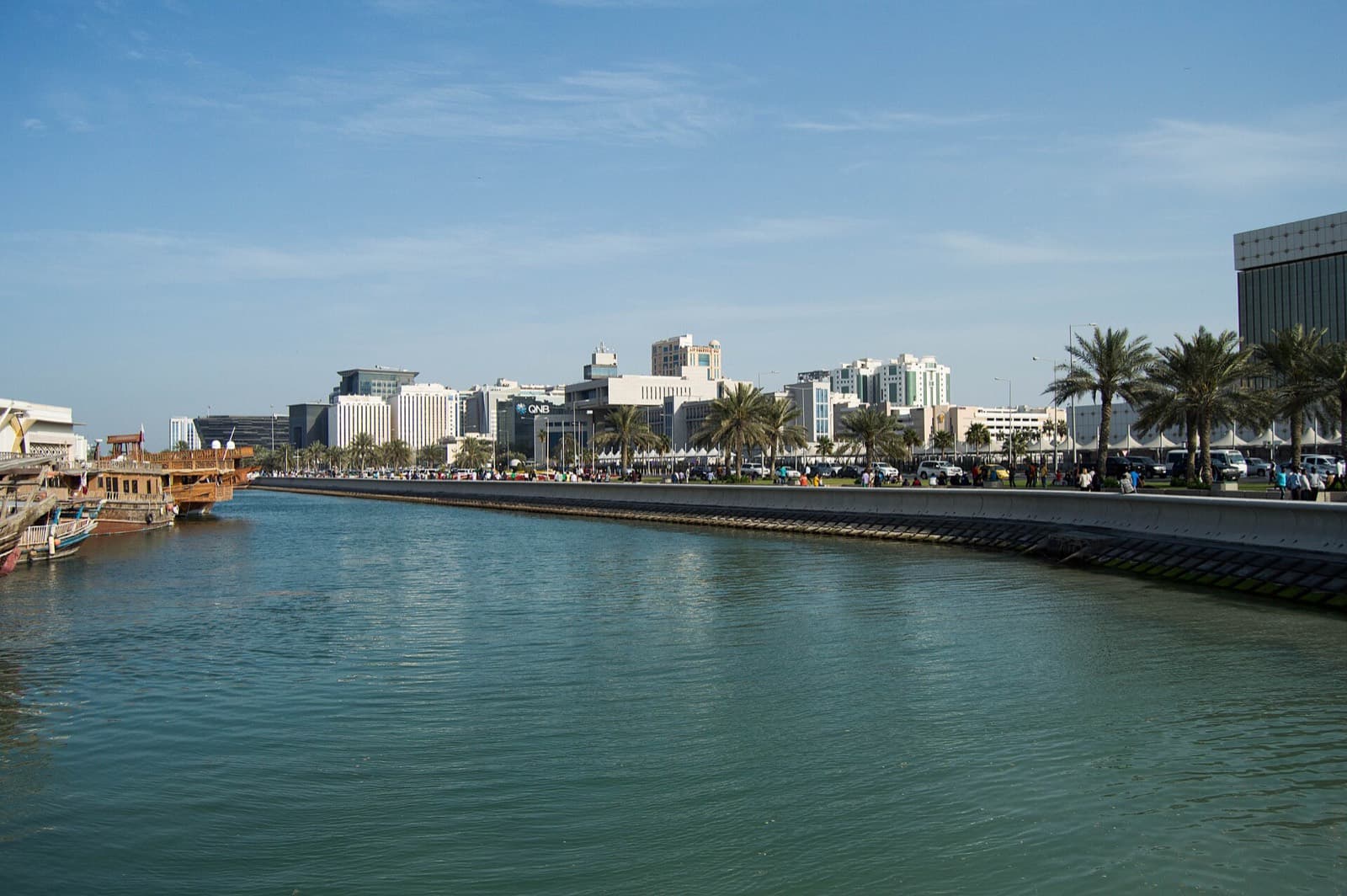 IRONMAN 70.3 Doha: old doha port waterfront with dhows