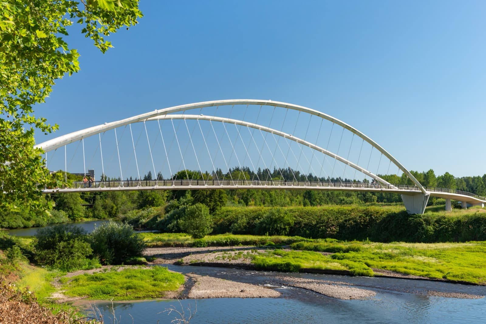 IRONMAN 70.3 Oregon: minto island bridge and willamette river, salem