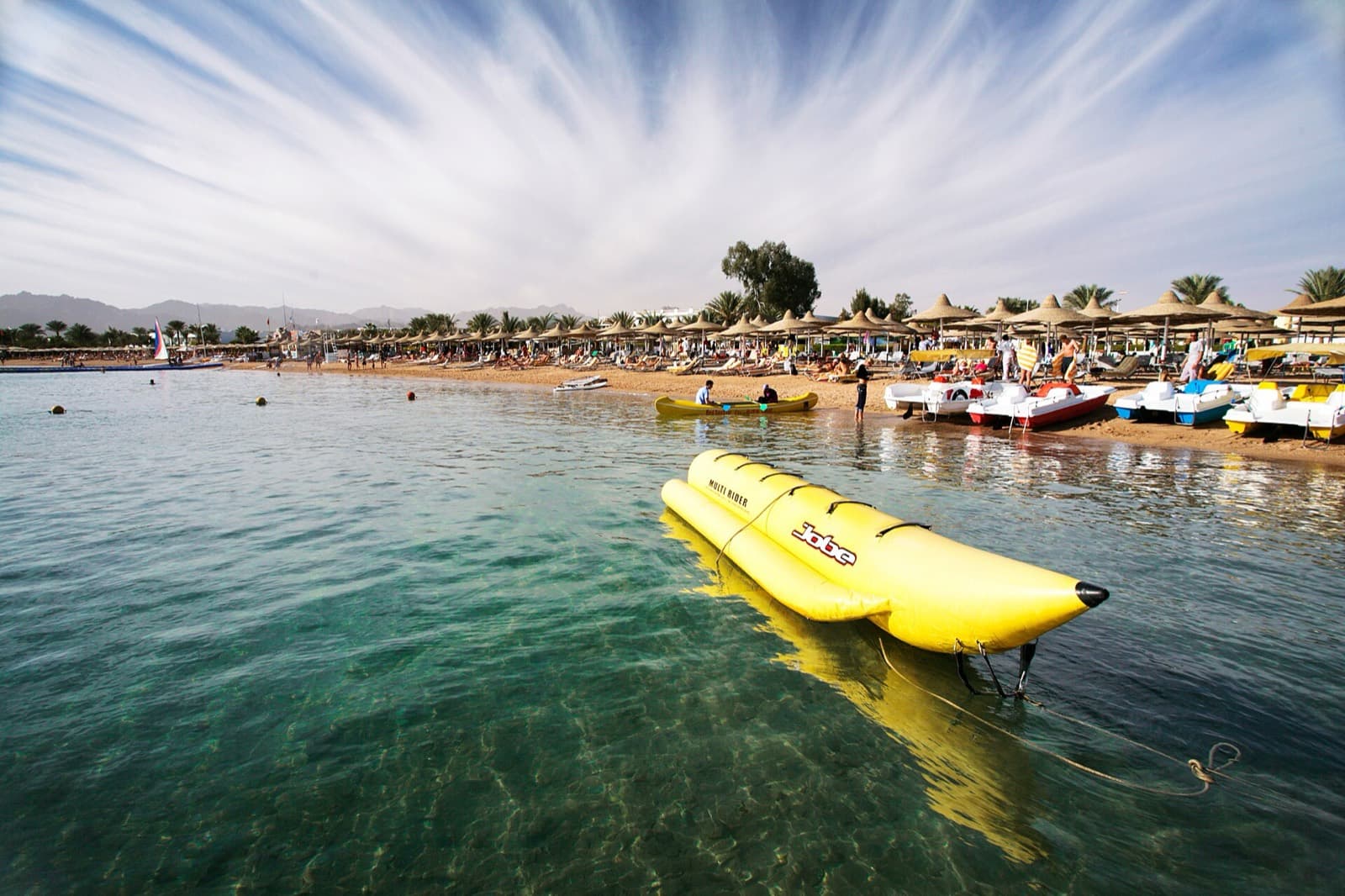 IRONMAN 70.3 Sharm El-Sheikh: naama bay beachfront and clear red sea water, the swim venue