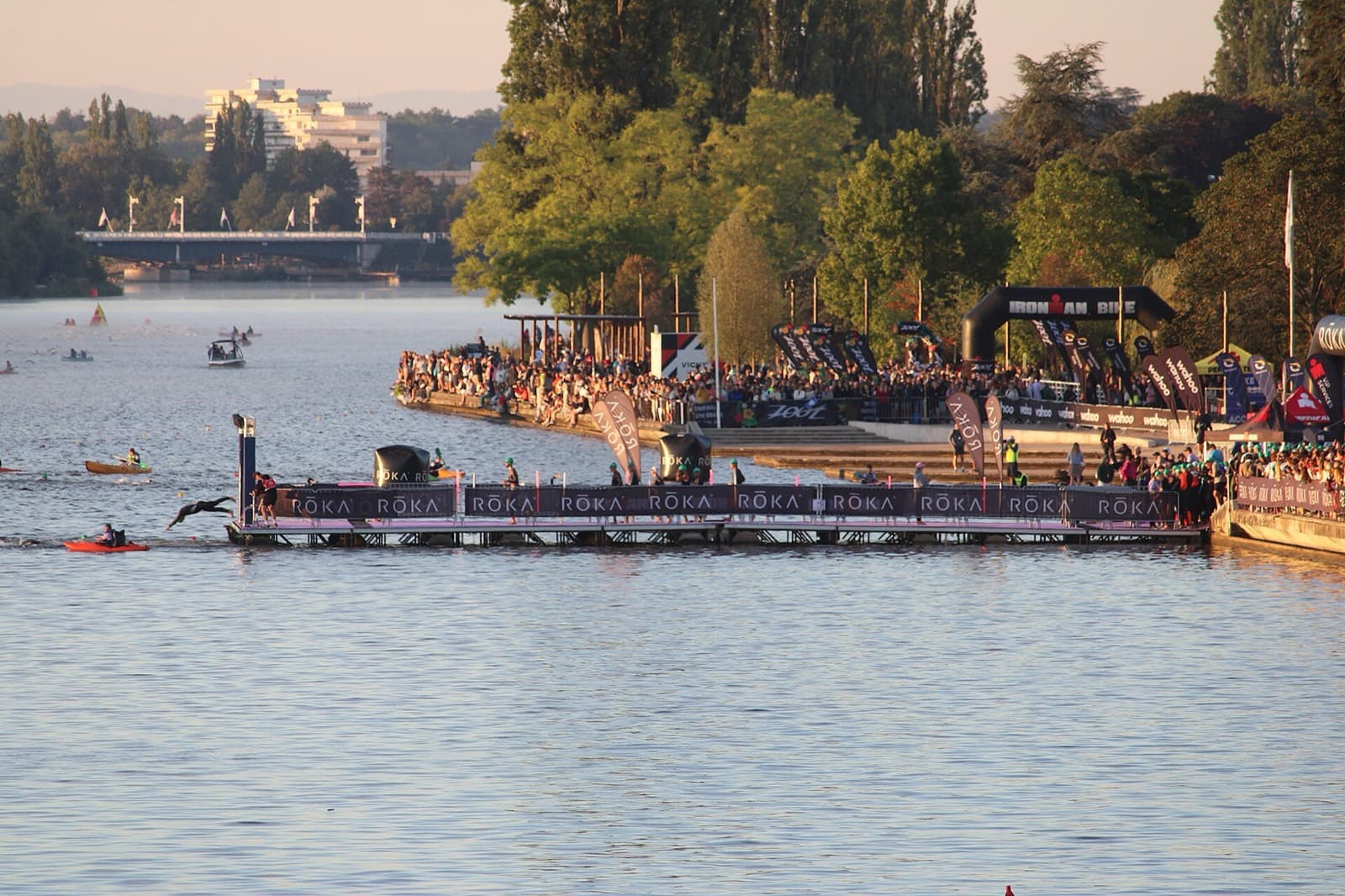 IRONMAN 70.3 Vichy: ironman 70.3 vichy 2025 swim start on lac d'allier