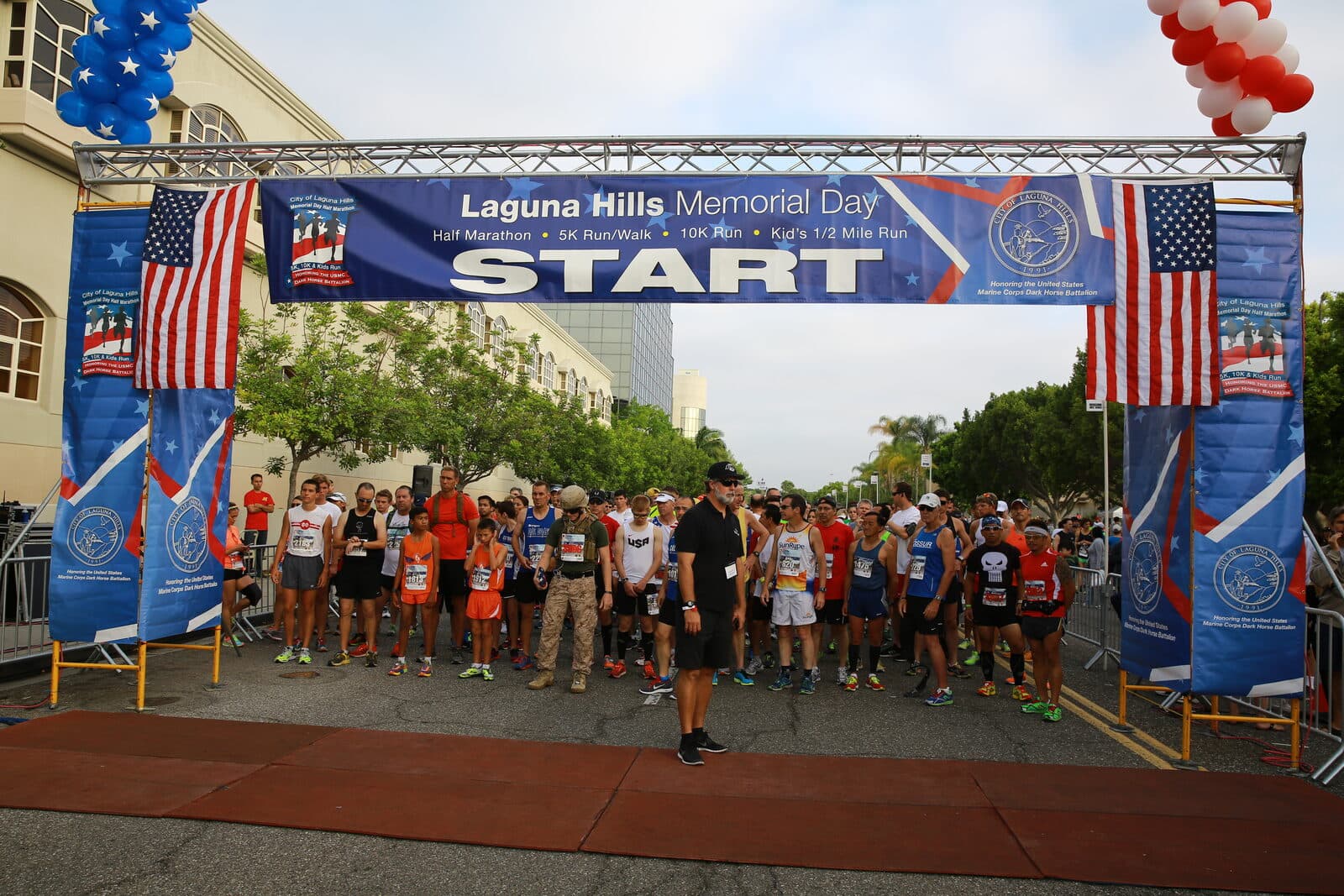 City of Laguna Hills Memorial Day Half Marathon, 5K & 10K: runners at the start of the city of laguna hills memorial day half marathon, 5k and 10k, 2014