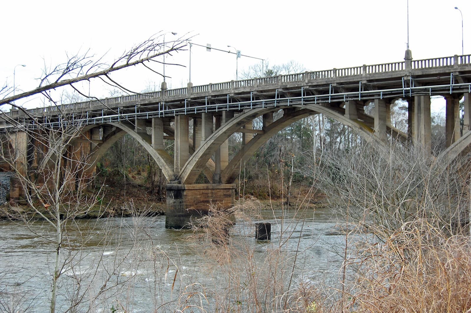 Combos Marathon and Half Marathon (Albany Marathon): us 82 bridge arches over the flint river in albany
