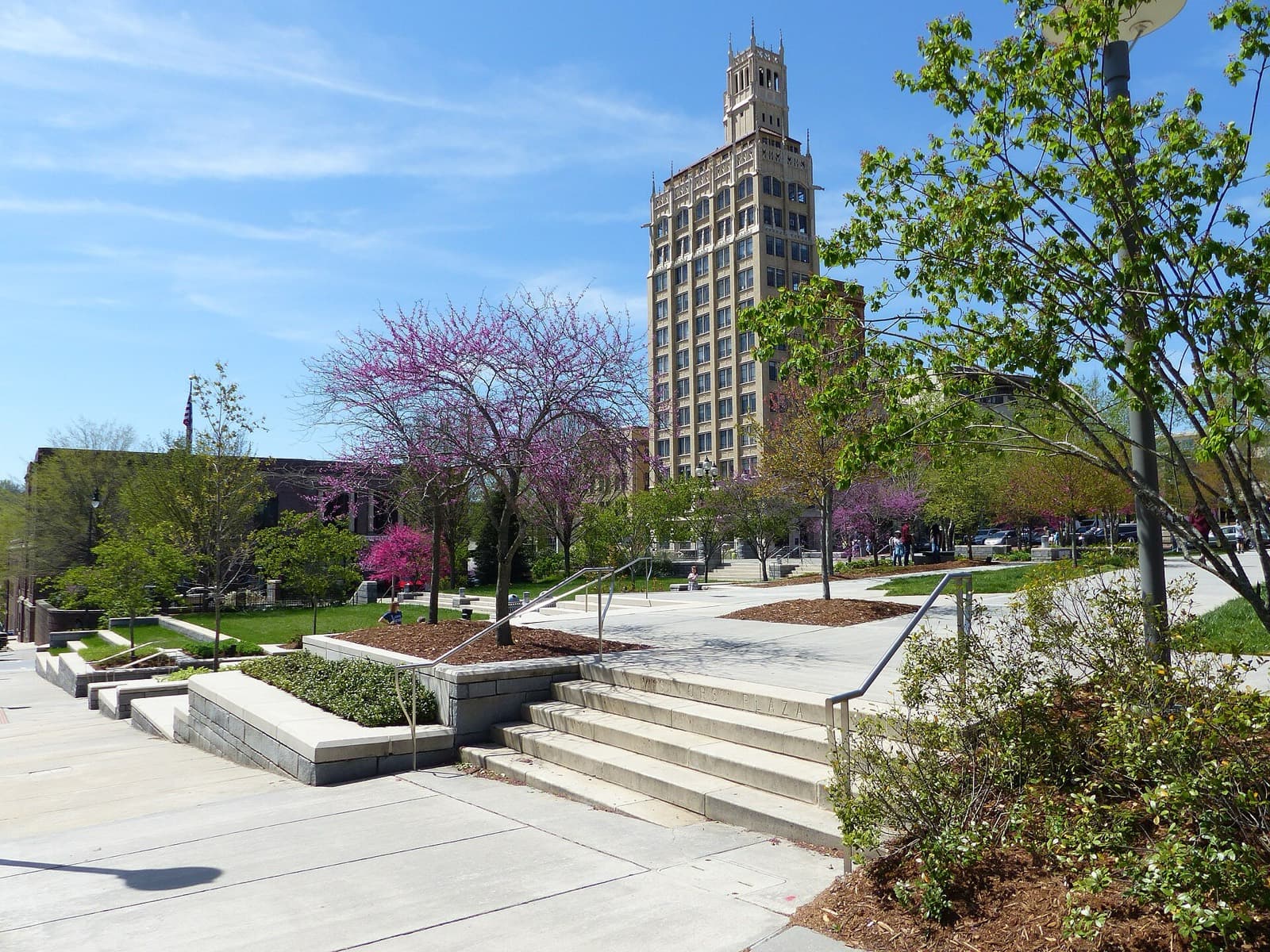 Asheville Marathon: pack square park, the downtown start area