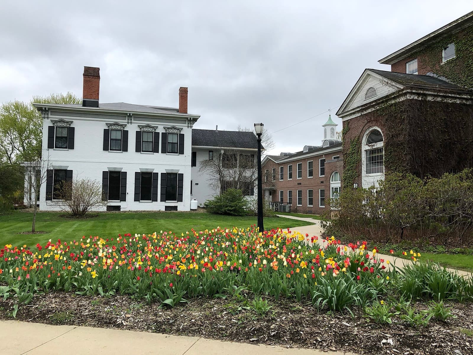 Clarence DeMar Marathon: keene state college campus, finish area