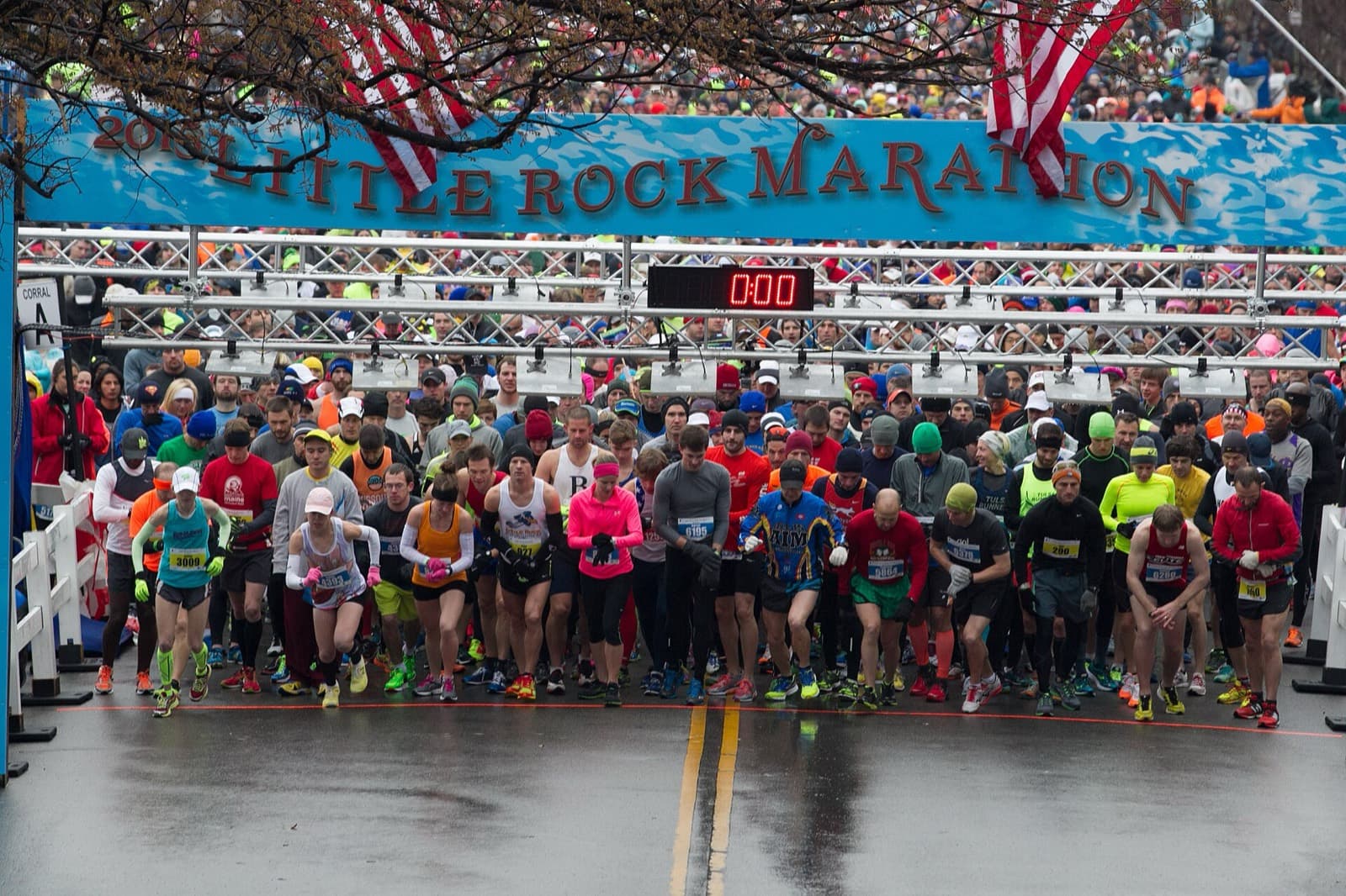 Little Rock Marathon: little rock marathon start line, 2015