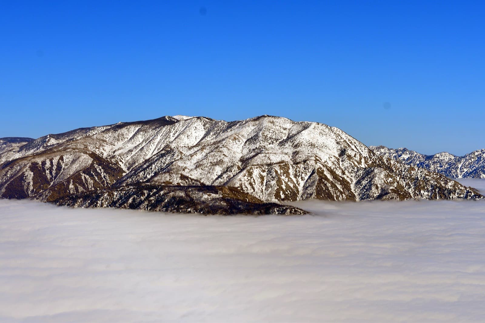 REVEL Big Bear Marathon: san bernardino mountains above the cloud layer near big bear