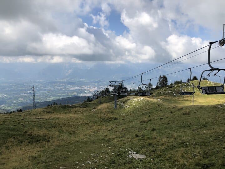 Chairlift on the Nevegal ski slopes above Belluno