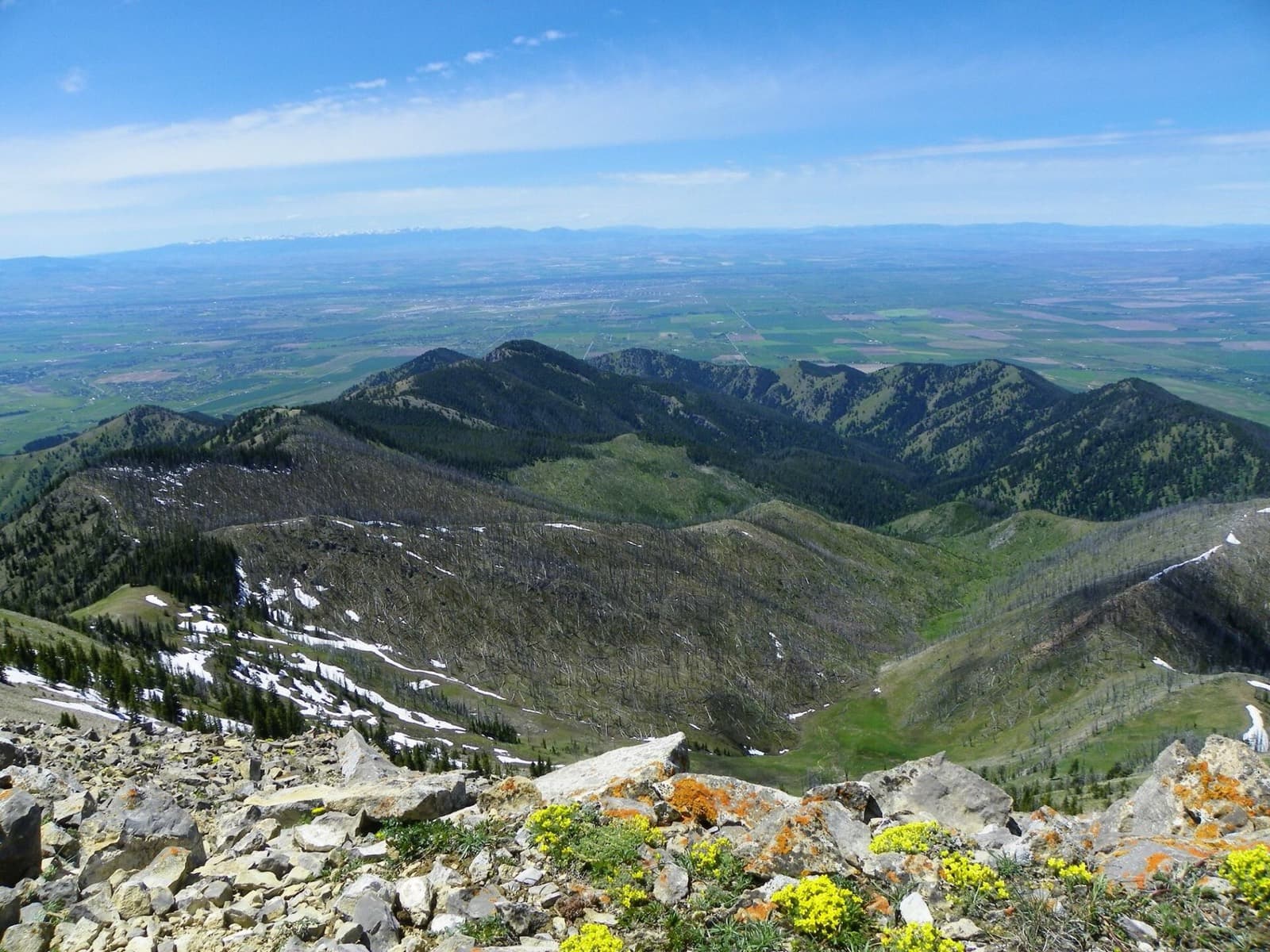 Bozeman Triathlon: gallatin valley and bozeman from the bridger mountains