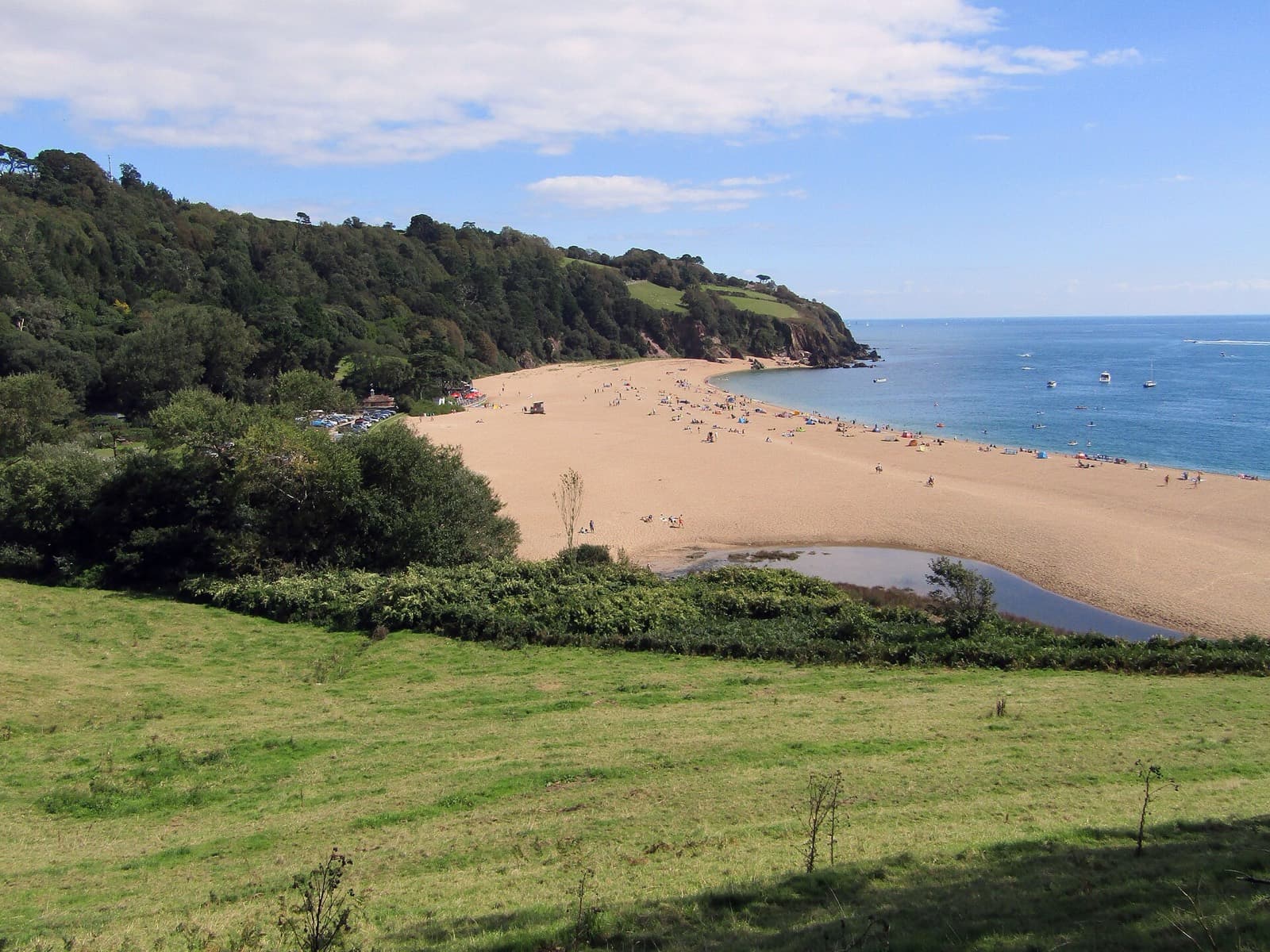 Dartmouth Triathlon: blackpool sands beach and bay, the swim and finish venue