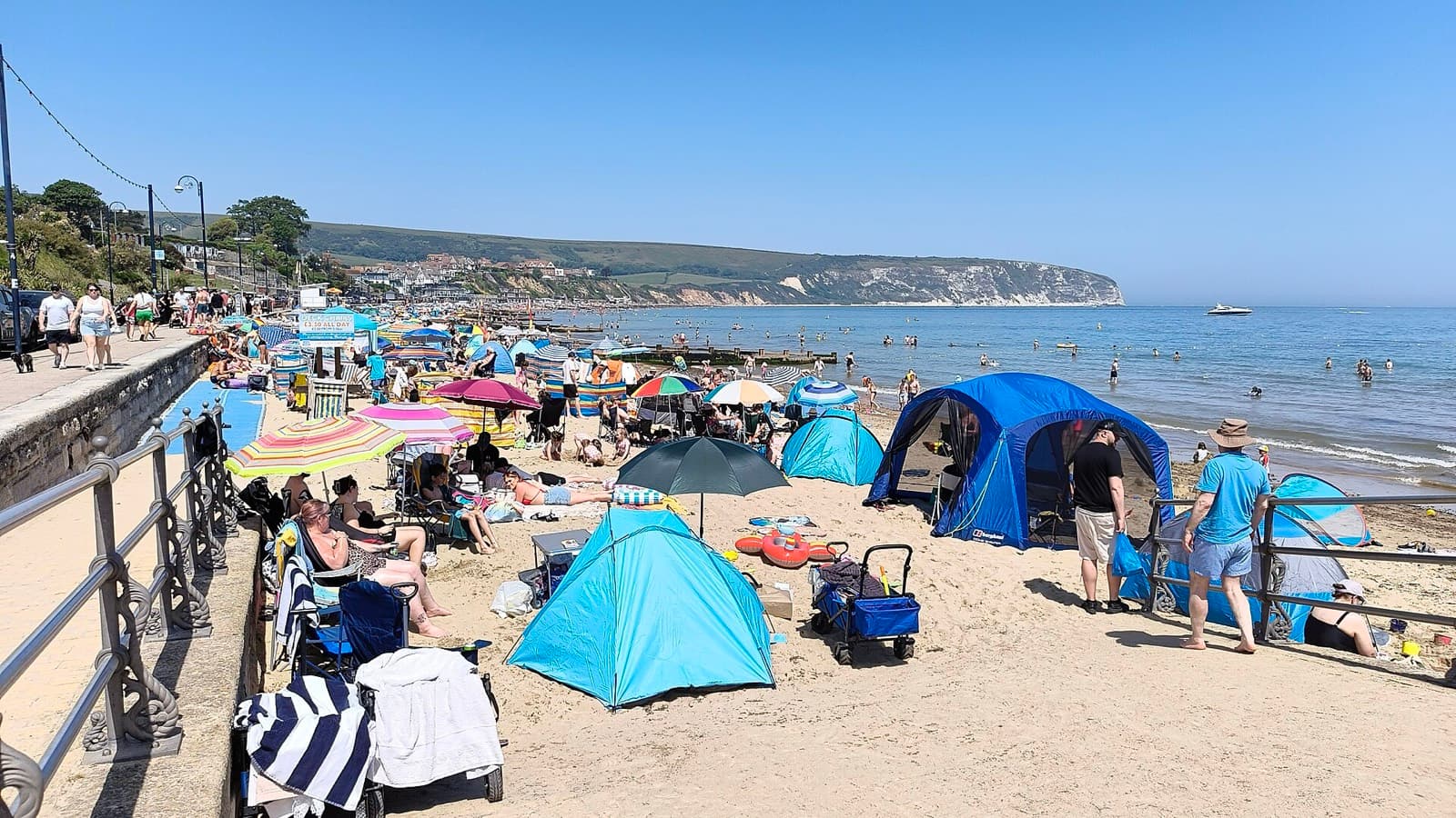 The Original Swanage Triathlon Festival: swanage beach, bay and ballard down