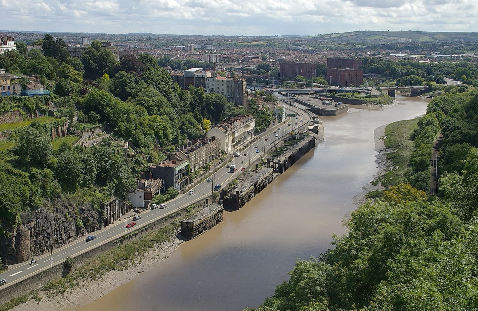 ATW Bristol Triathlon: cumberland basin and portway from above