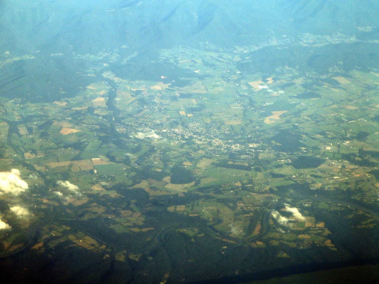 Luray Triathlon & Duathlon: aerial view of luray in the page valley under the blue ridge