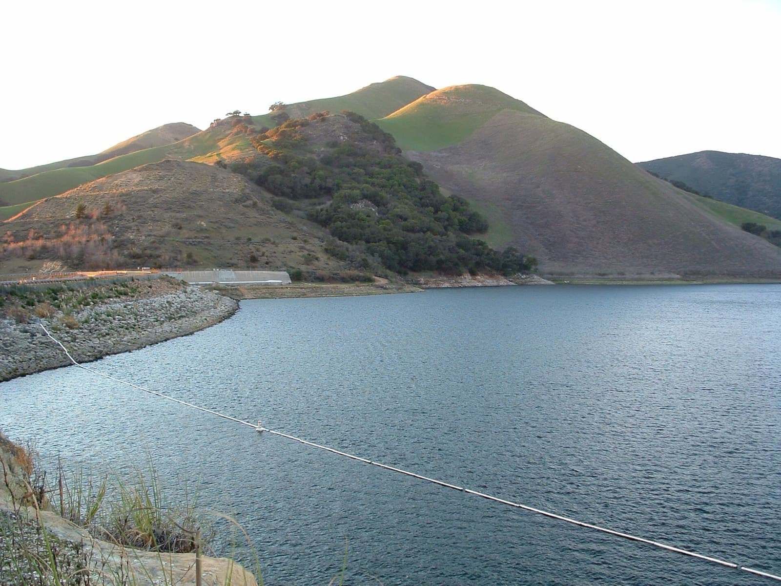 March Triathlon Series (Lopez Lake): lopez lake reservoir and surrounding hills