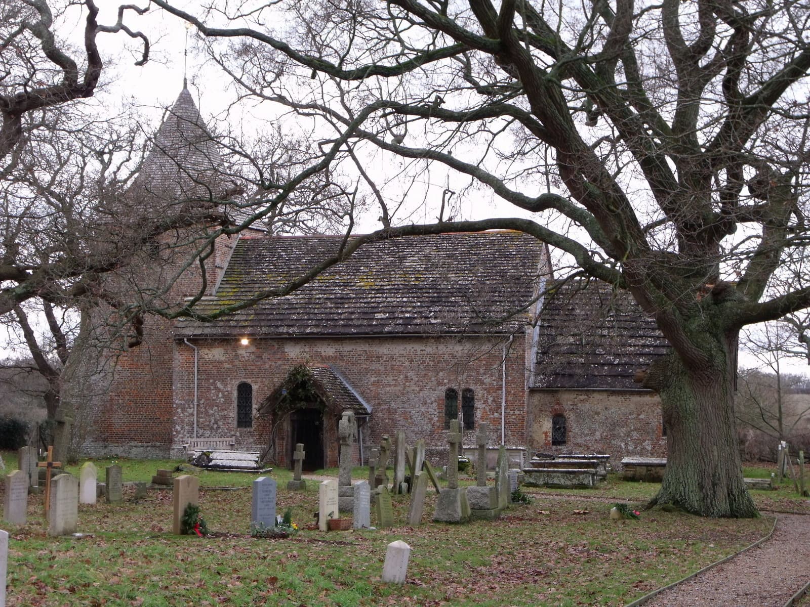 Mid Sussex Triathlon: st peter's church, twineham, on the bike course