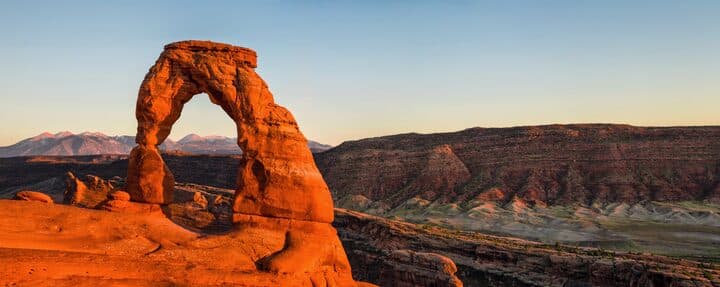 Delicate Arch in Arches National Park near Moab; outside race day