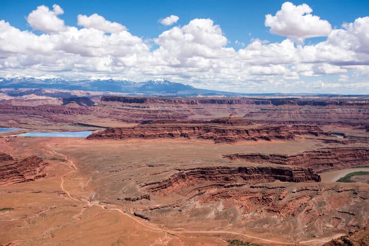 Dead Horse Point State Park overlook above the Colorado River near Moab; outside race day