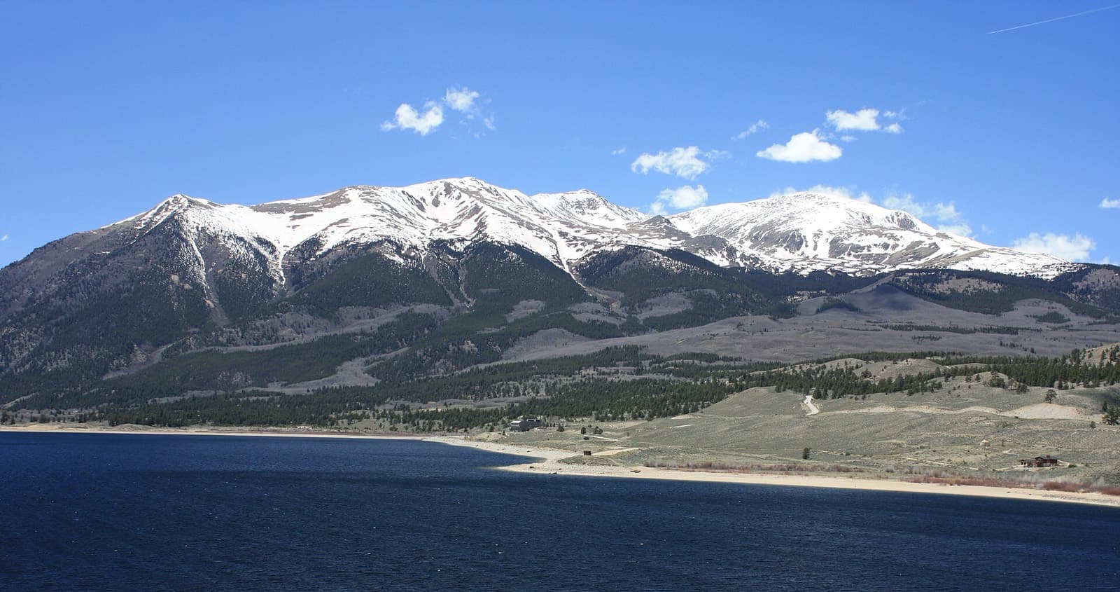 Leadville Trail 100 Run: twin lakes beneath mount elbert, colorado, on the leadville 100 course